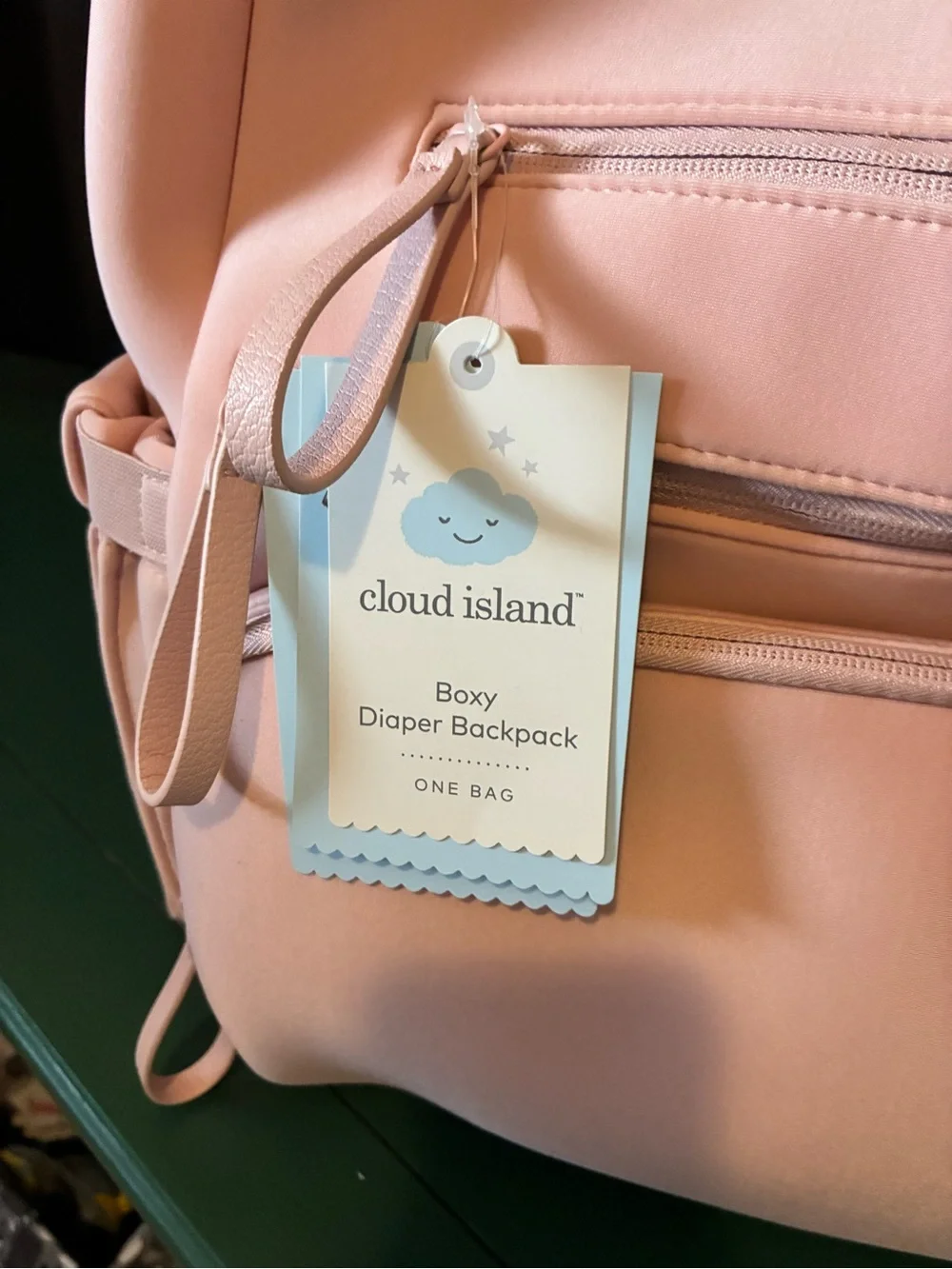cloud island Blush Pink Boxy Diaper Backpack